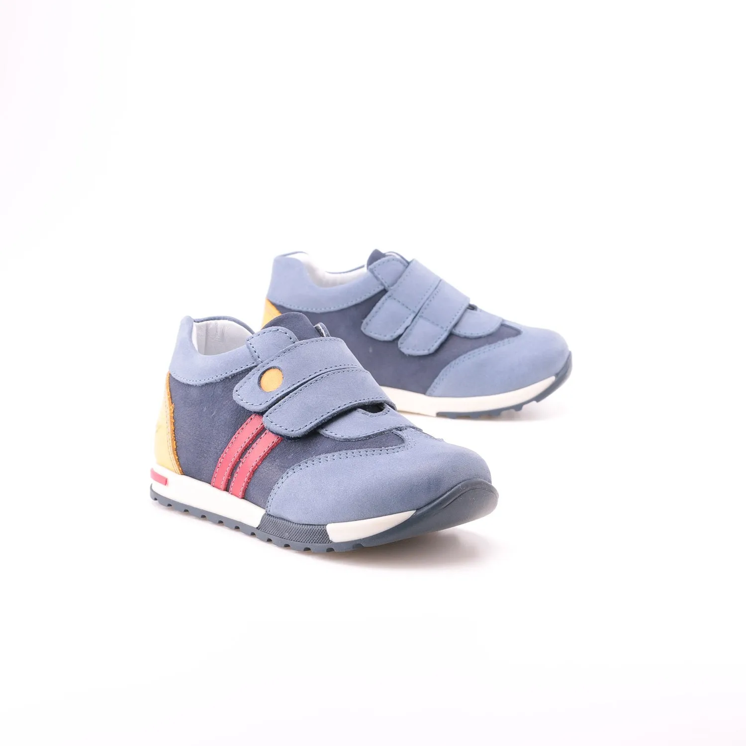 (2333-25) Emel low Velcro Trainers - blue