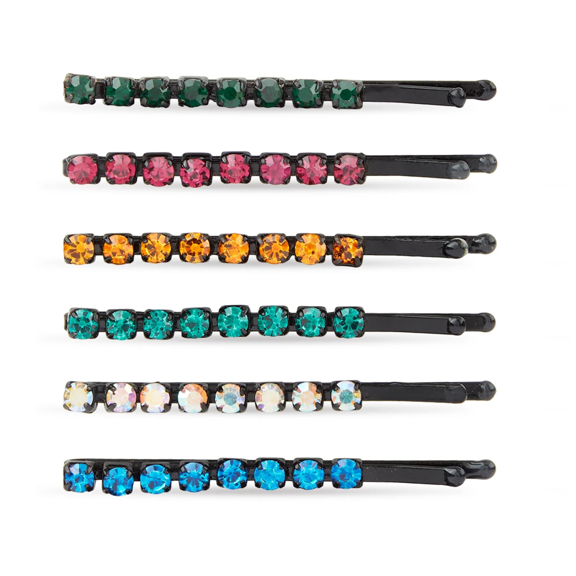 Accessorize London Women's
 Sparkle Hair Slides 6 Pack