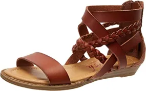 Blowfish Malibu Billa-K Scotch Dyecut Crisscrossed Zipper Closure Strap Sandals