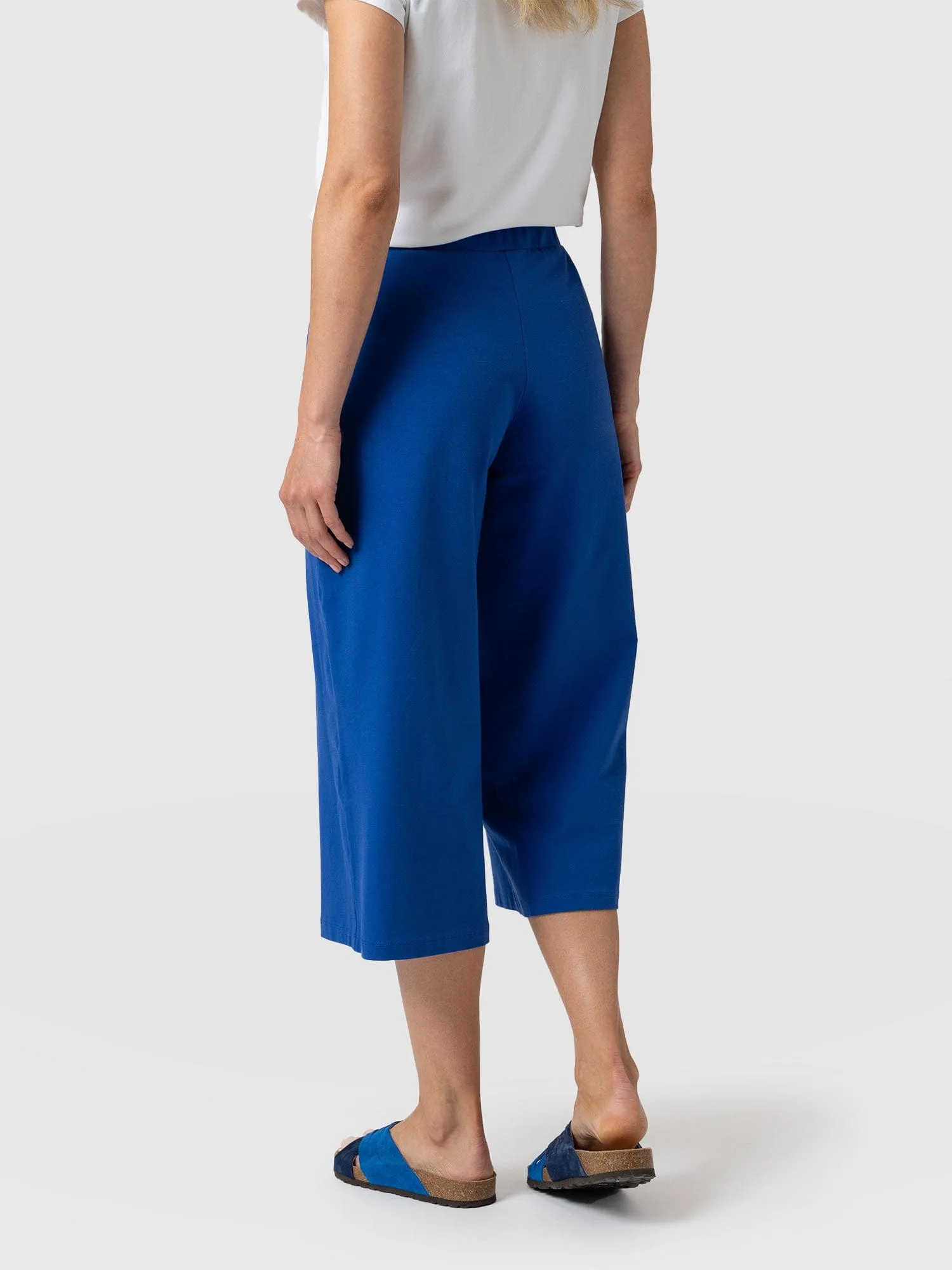 Cara Wide Leg Culotte - Blue