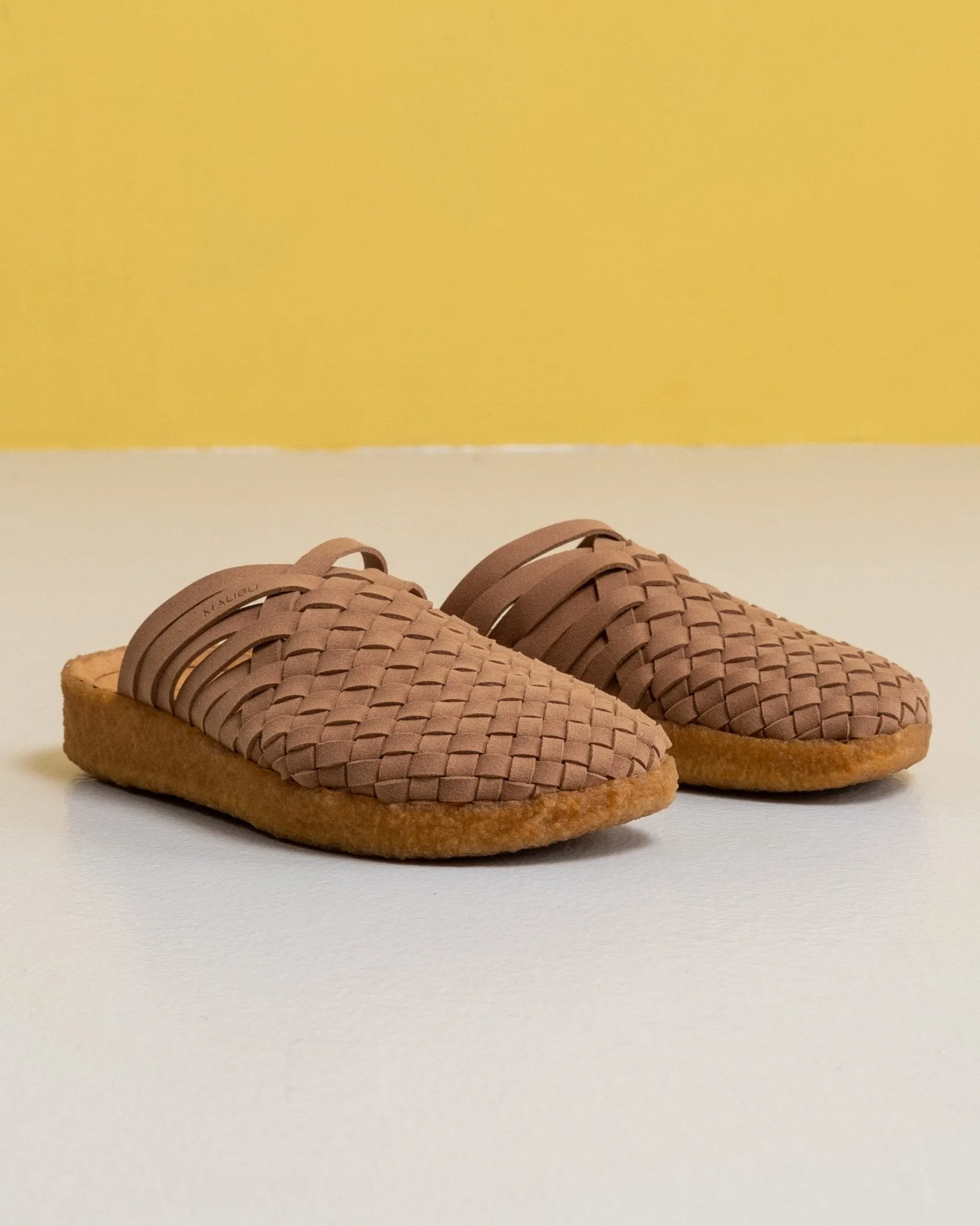 Colony Suede/Vegan Leather Crepe Gum Sandals Walnut/Tan