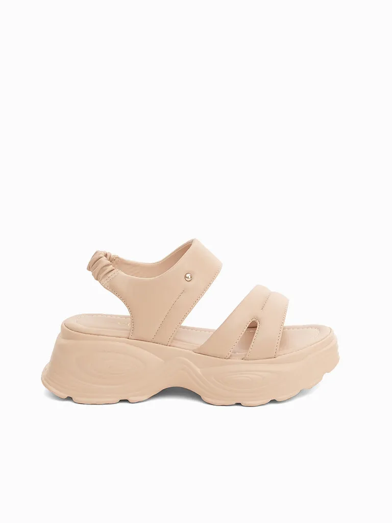 Crepe Wedge Sandals