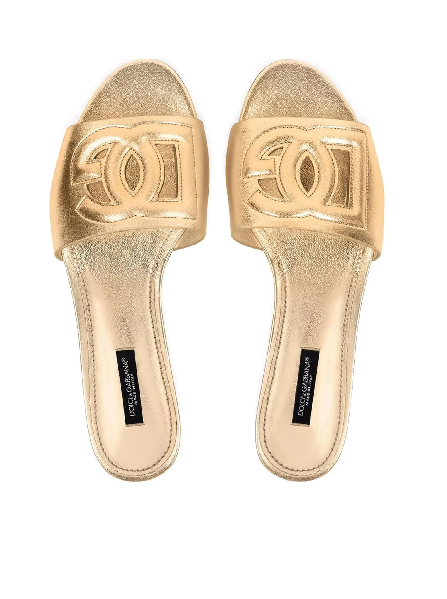 DG logo leather slides