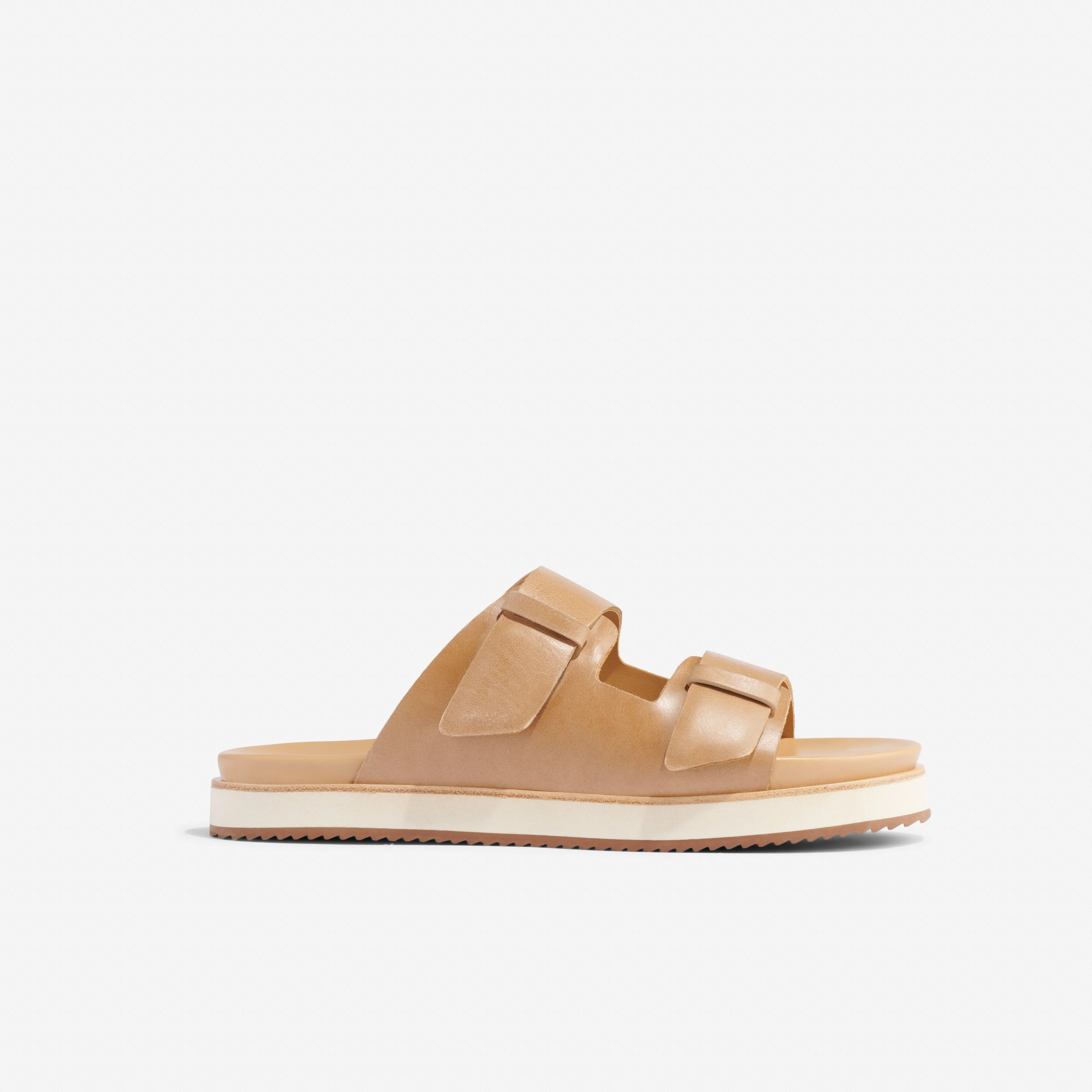 Ella Flatform Slide Almond