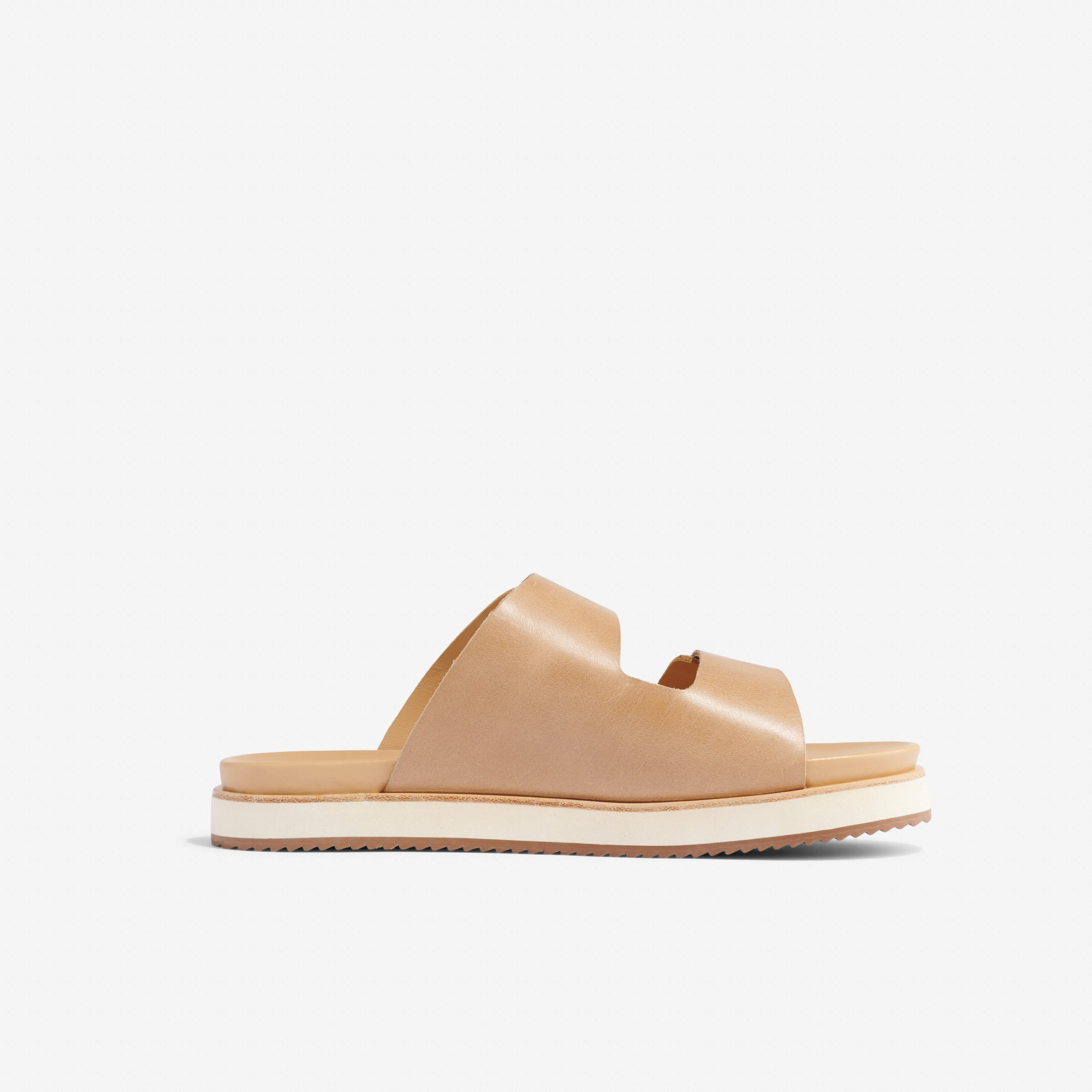 Ella Flatform Slide Almond