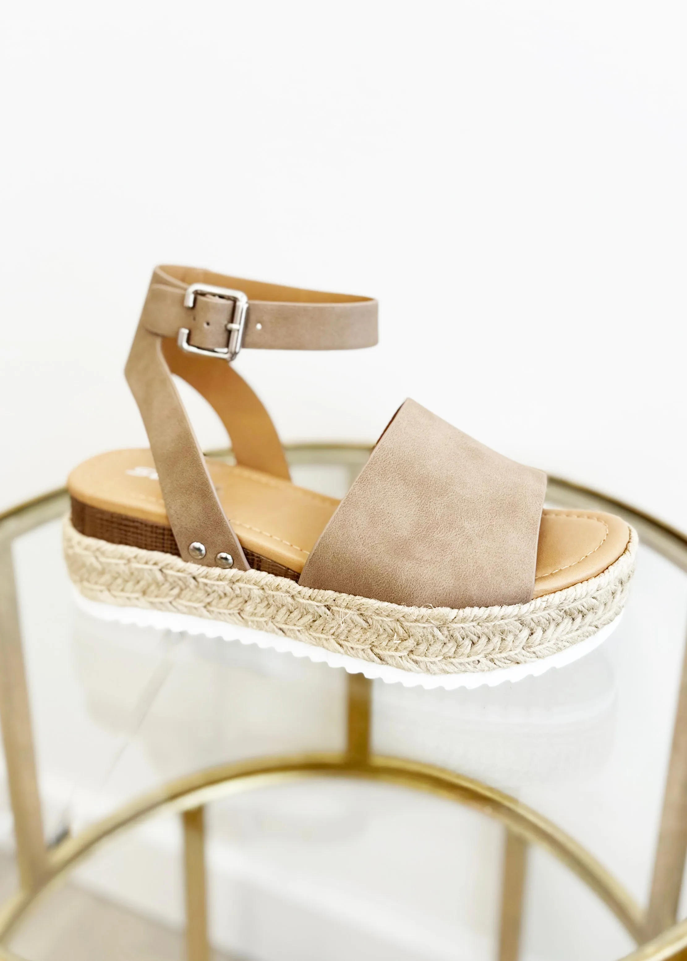 FINAL SALE - Ankle Strap Sandal Platform Sandals - 2 Colors!