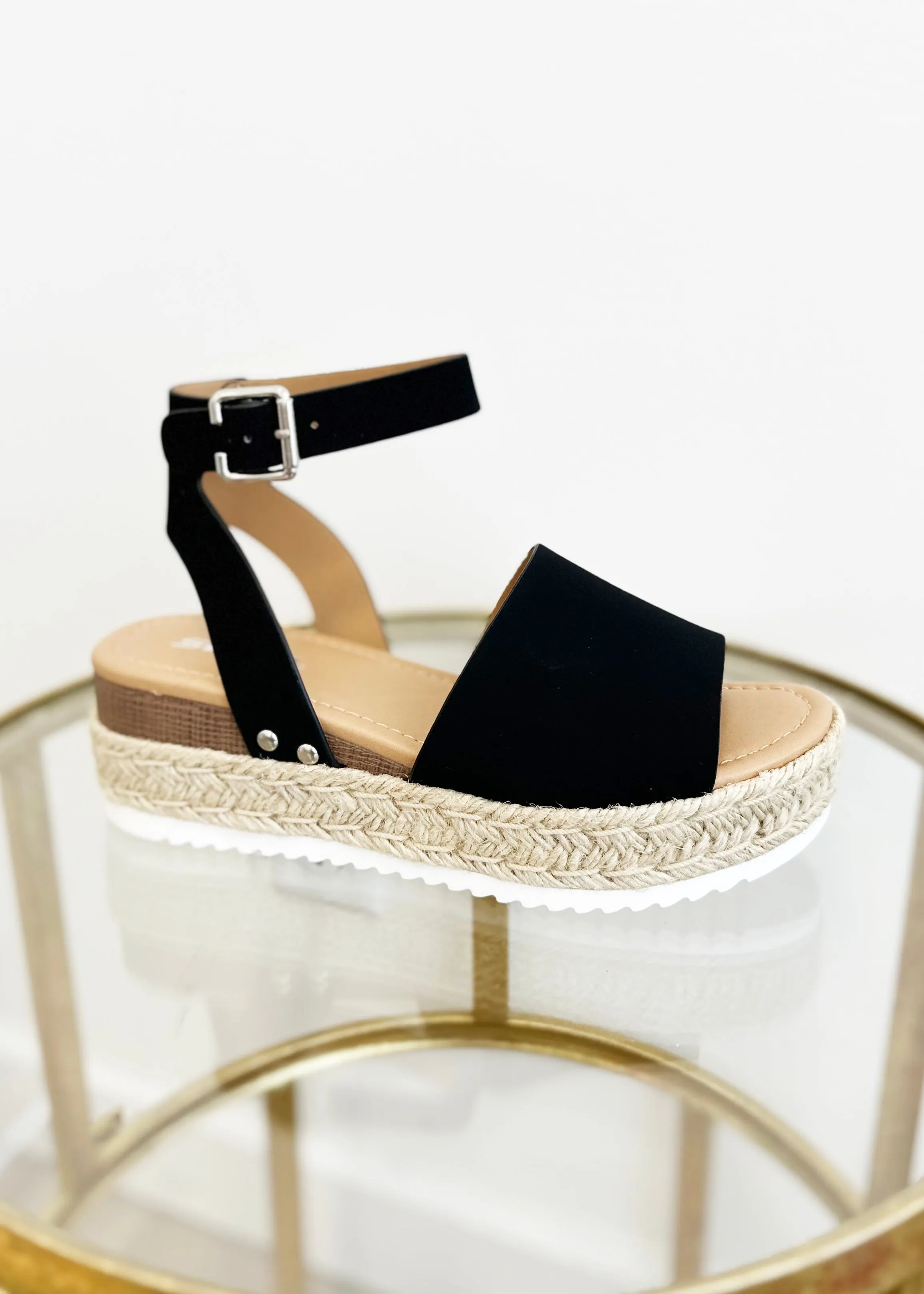 FINAL SALE - Ankle Strap Sandal Platform Sandals - 2 Colors!