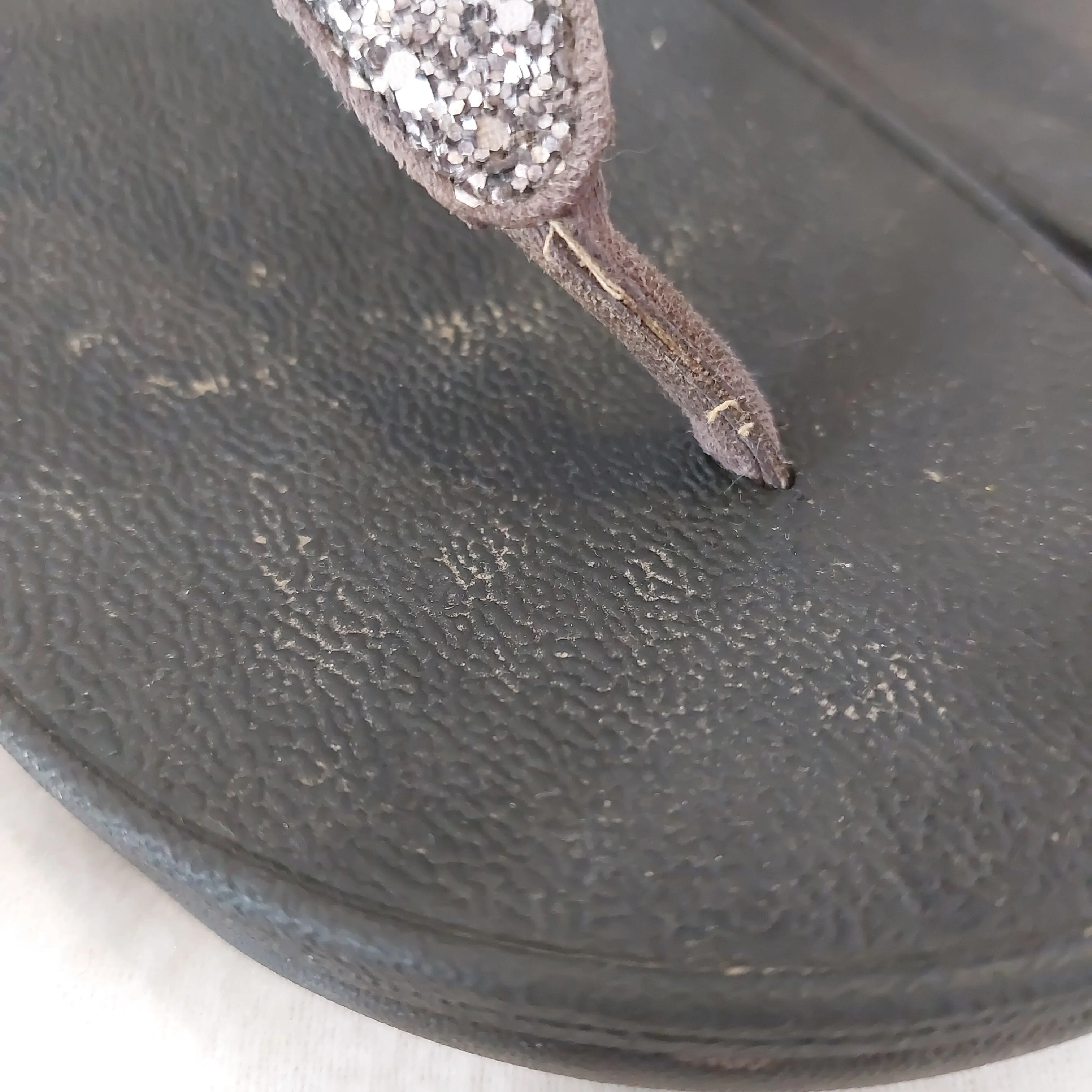 FitFlop Grey Glitter Wedge Sandals | Pre Loved |