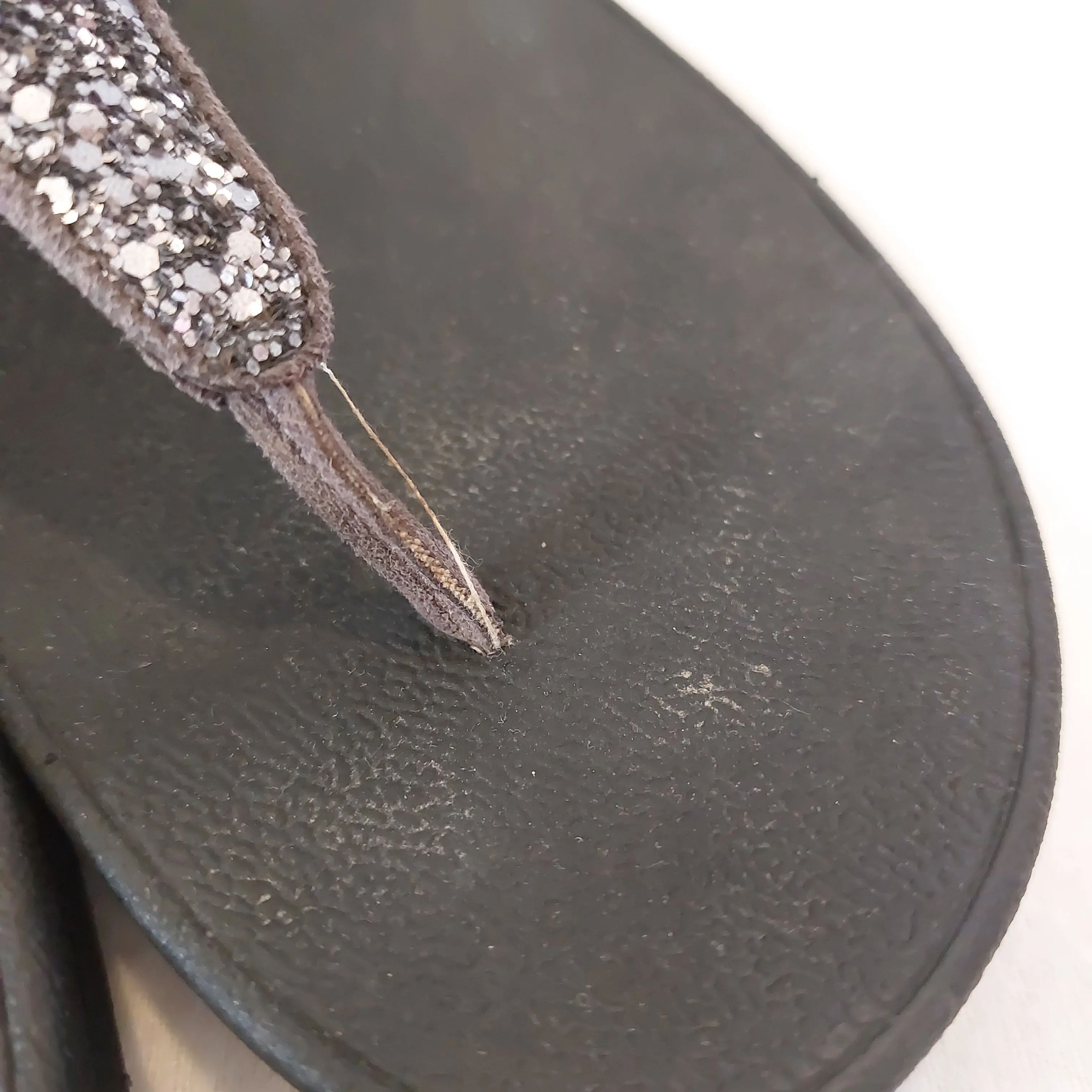 FitFlop Grey Glitter Wedge Sandals | Pre Loved |