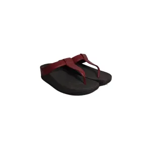 Fitflop Maroon Thong Wedge Sandals | Gently Used |