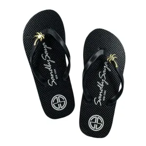 Gold Palm Tree- Studs Charm Big Kids Flip Flops Sandal