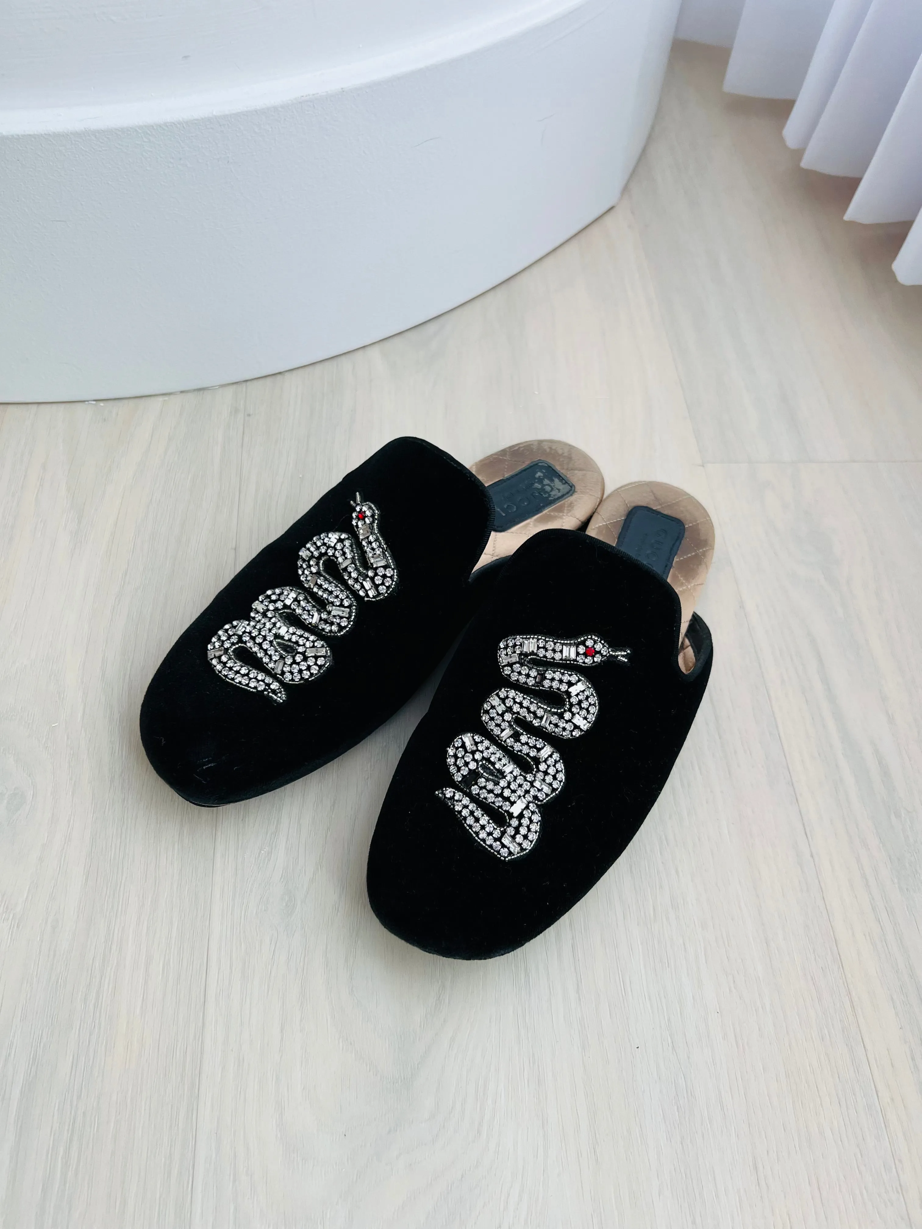 Gucci Lawrence Snake Slides