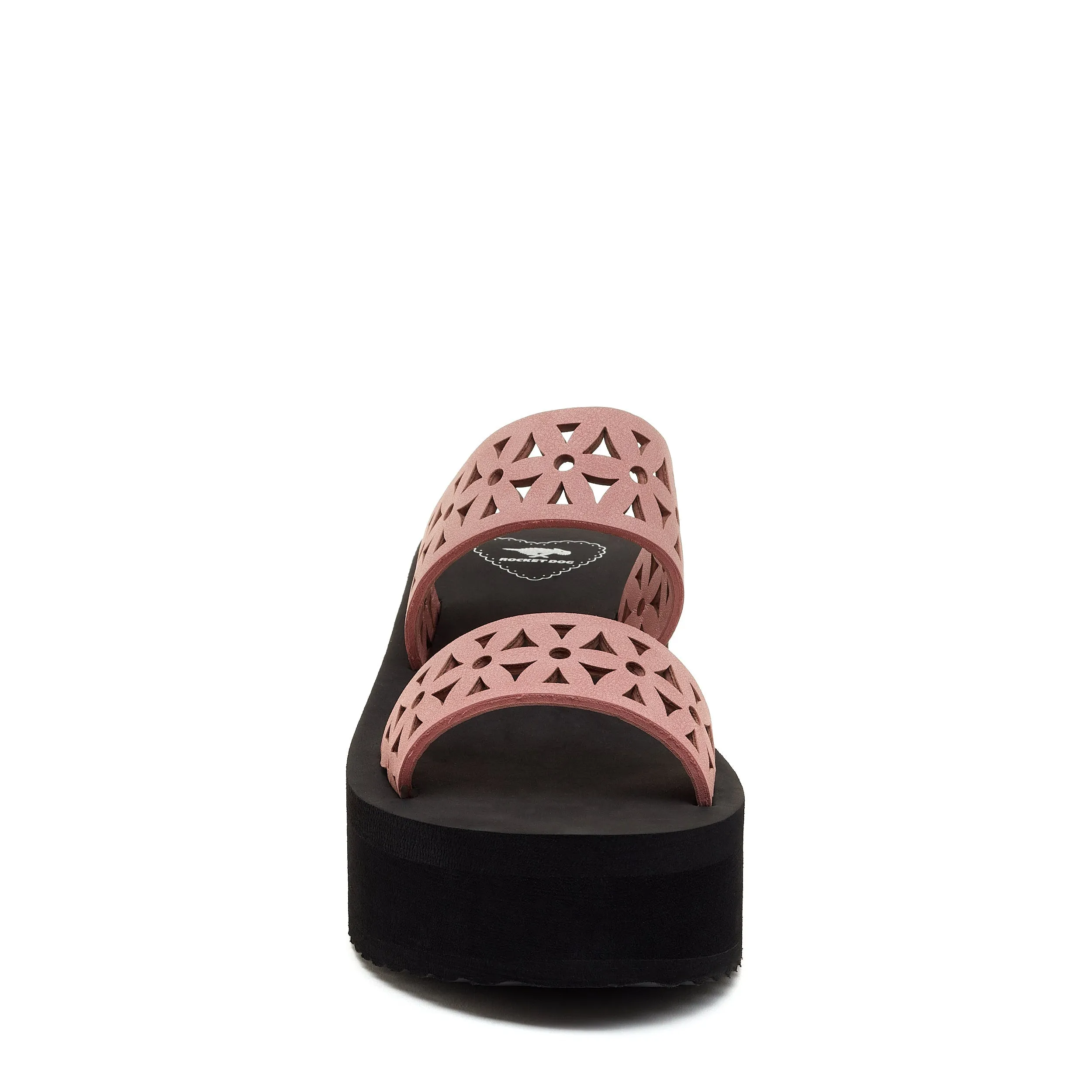 Hippy Pink Cutout Wedge Sandal