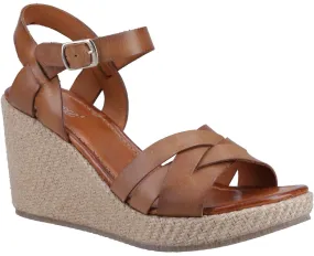 Hush Puppies Phoebe Womens Leather Wedge Heeled Sandal