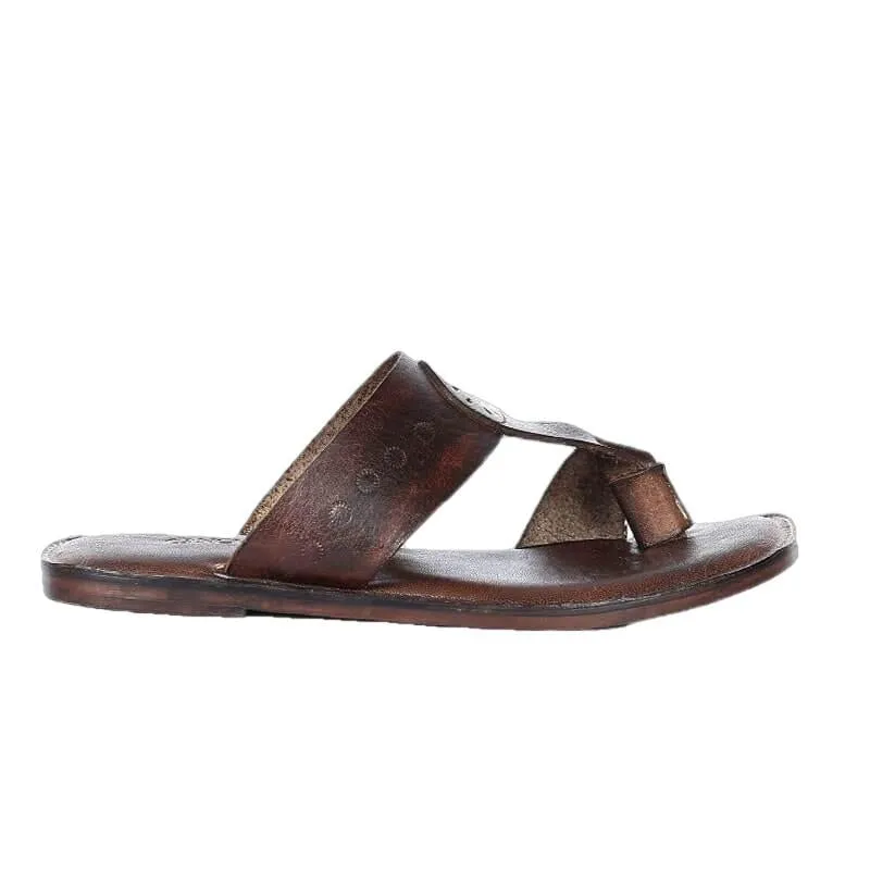 Kohlapuri Mens Leather Flip Flop Slippers