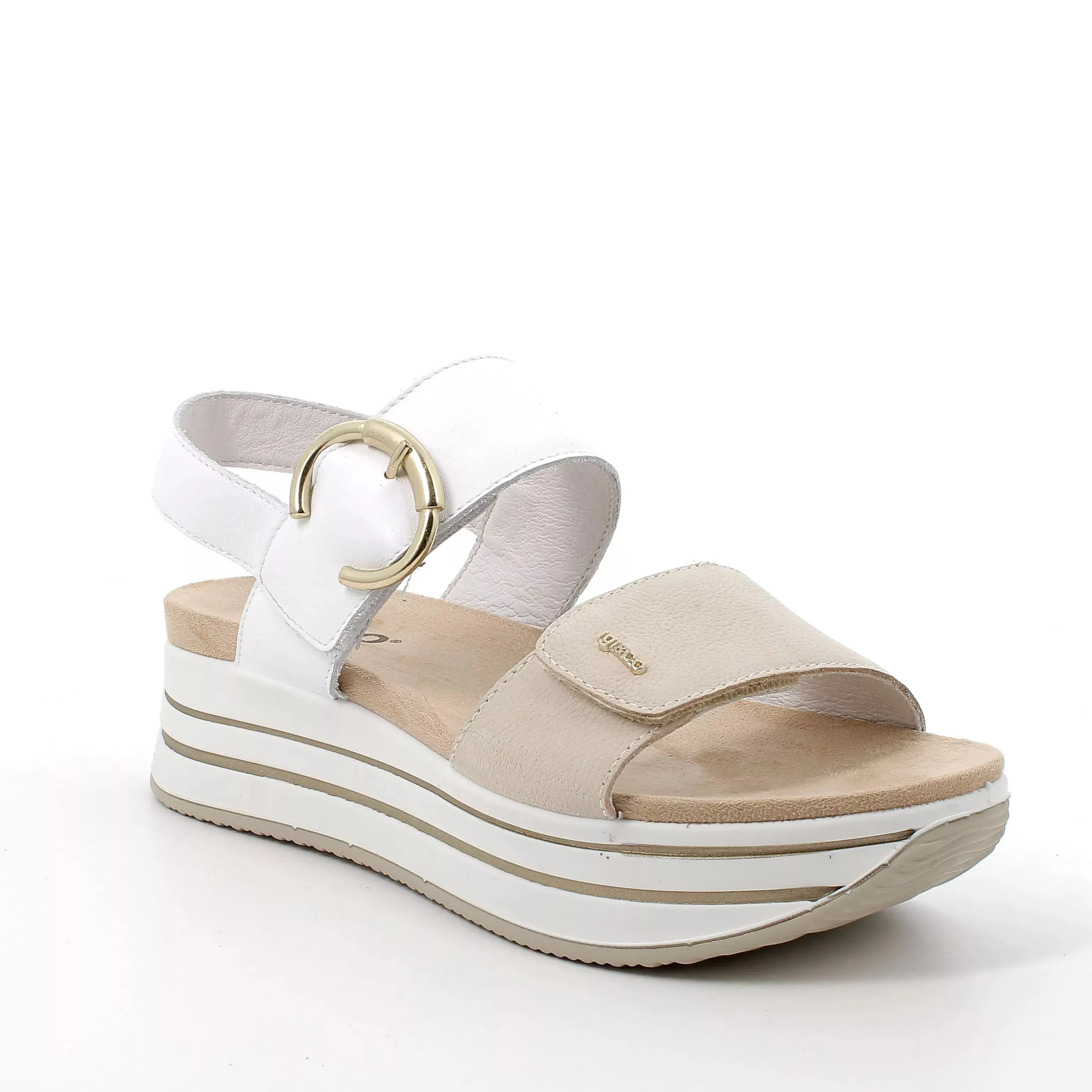 Ladies IGI & Co Sandals White/Cream Chunky Platform 5679166 sale