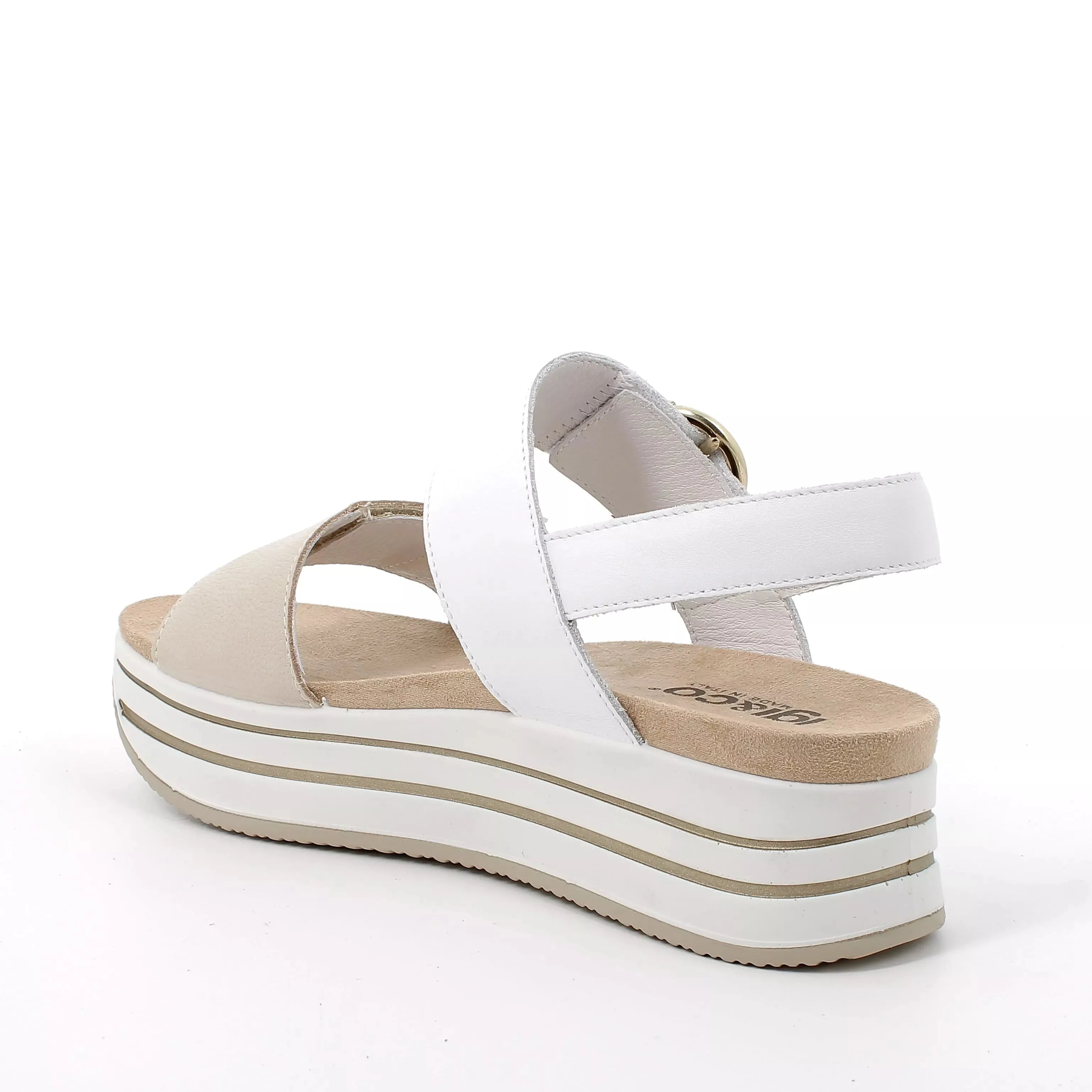 Ladies IGI & Co Sandals White/Cream Chunky Platform 5679166 sale