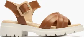 Ladies Pitillos Sandals Tan Chunky Buckle 2832 Cuero sale