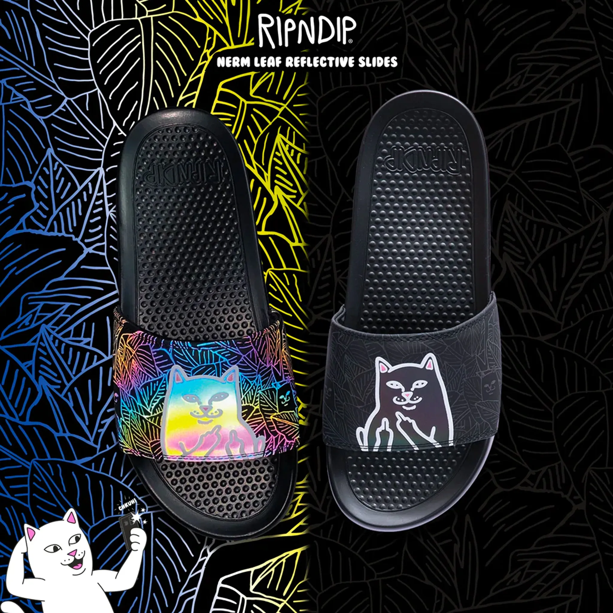 Lord Jermal Leaf Camo Slides (3M Iridescent)