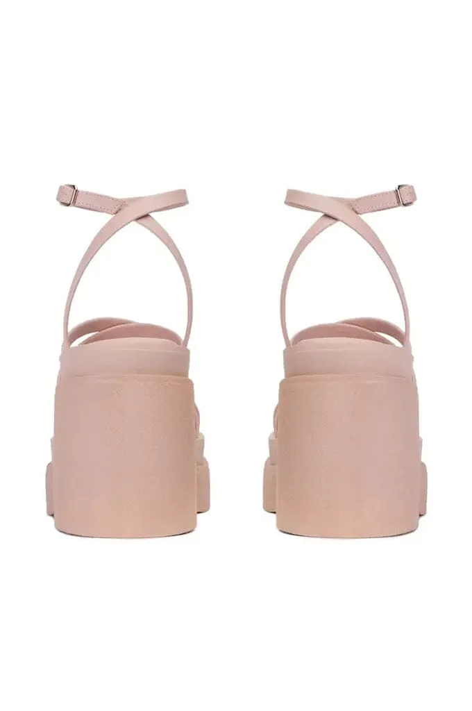 Lucy Pink Platform Recycled Sandals [Last size 10]