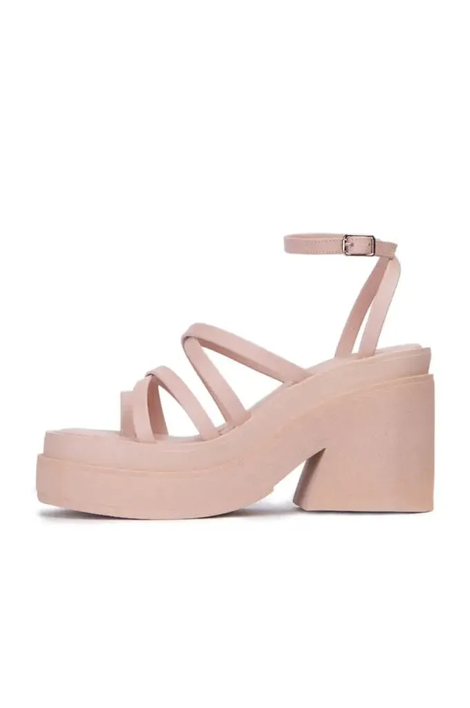 Lucy Pink Platform Recycled Sandals [Last size 10]