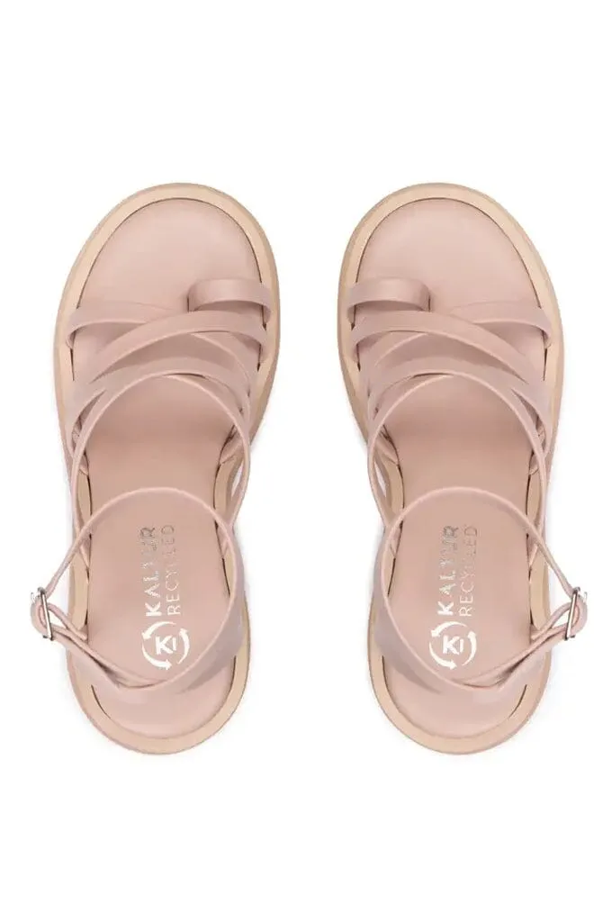 Lucy Pink Platform Recycled Sandals [Last size 10]