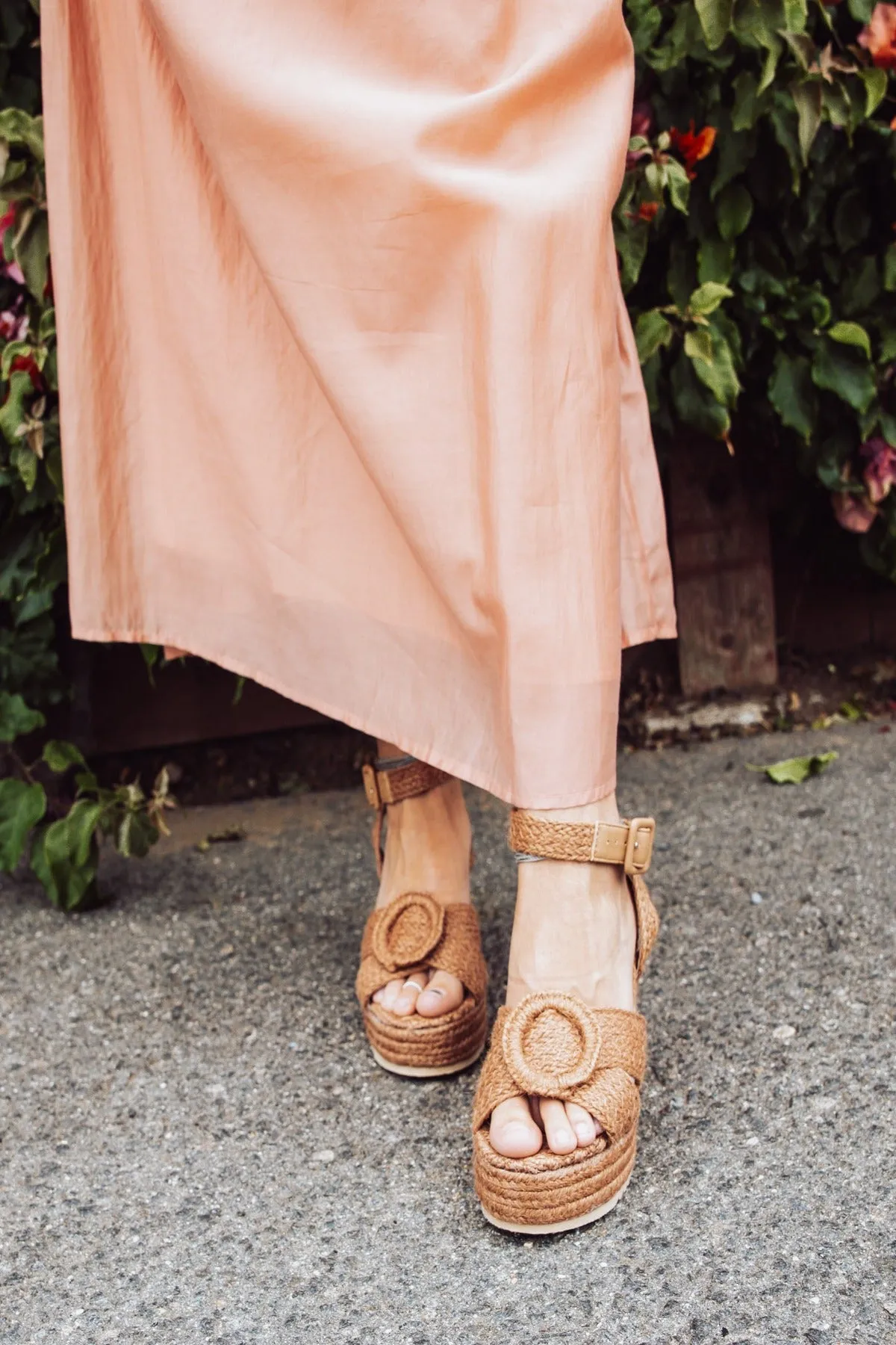 Matisse Kai Braided Wedge Sandals- Terracotta