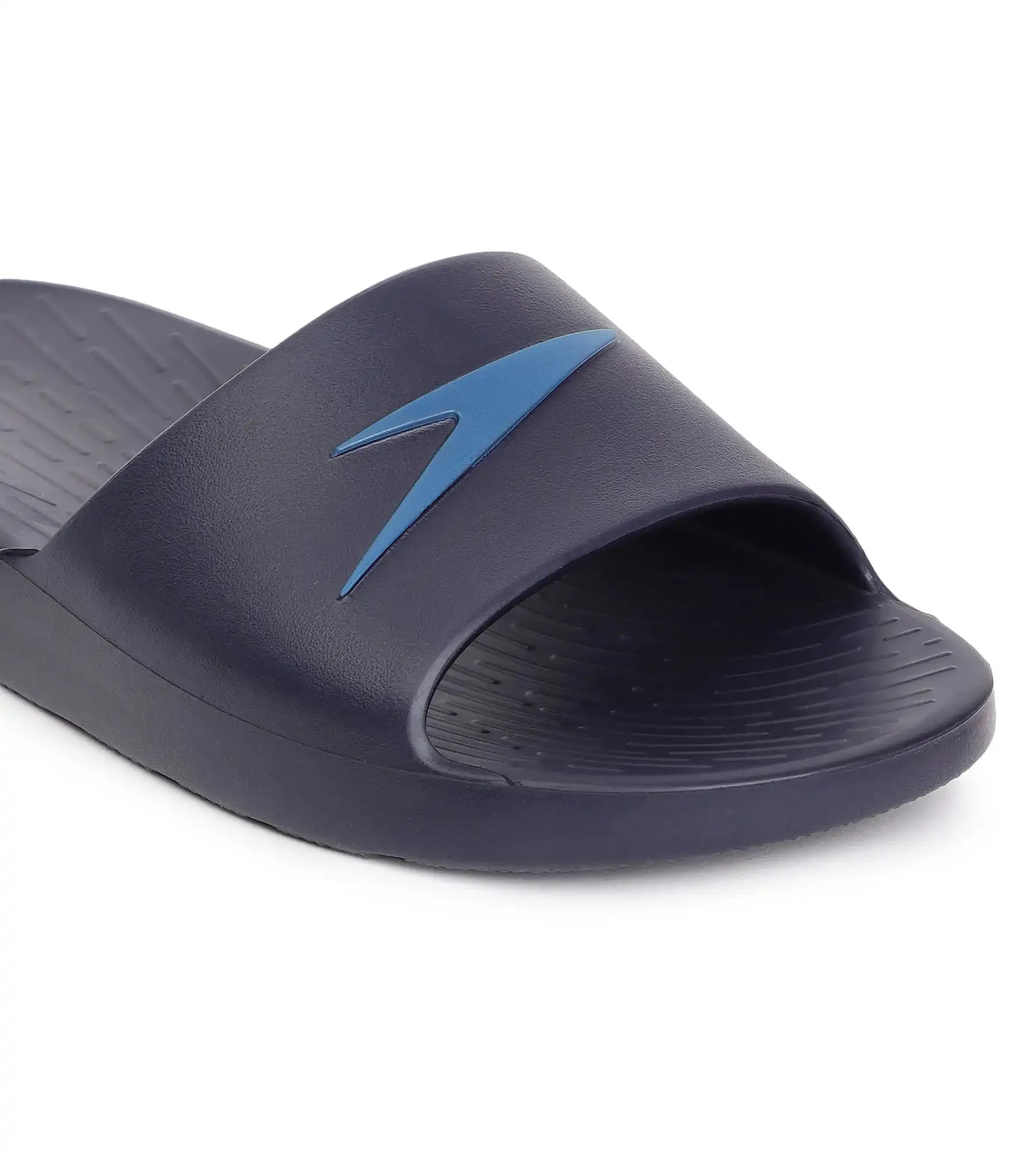 Men's Single Colour Slides - True Navy & Blue Flame