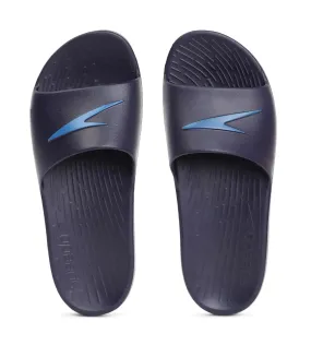 Men's Single Colour Slides - True Navy & Blue Flame