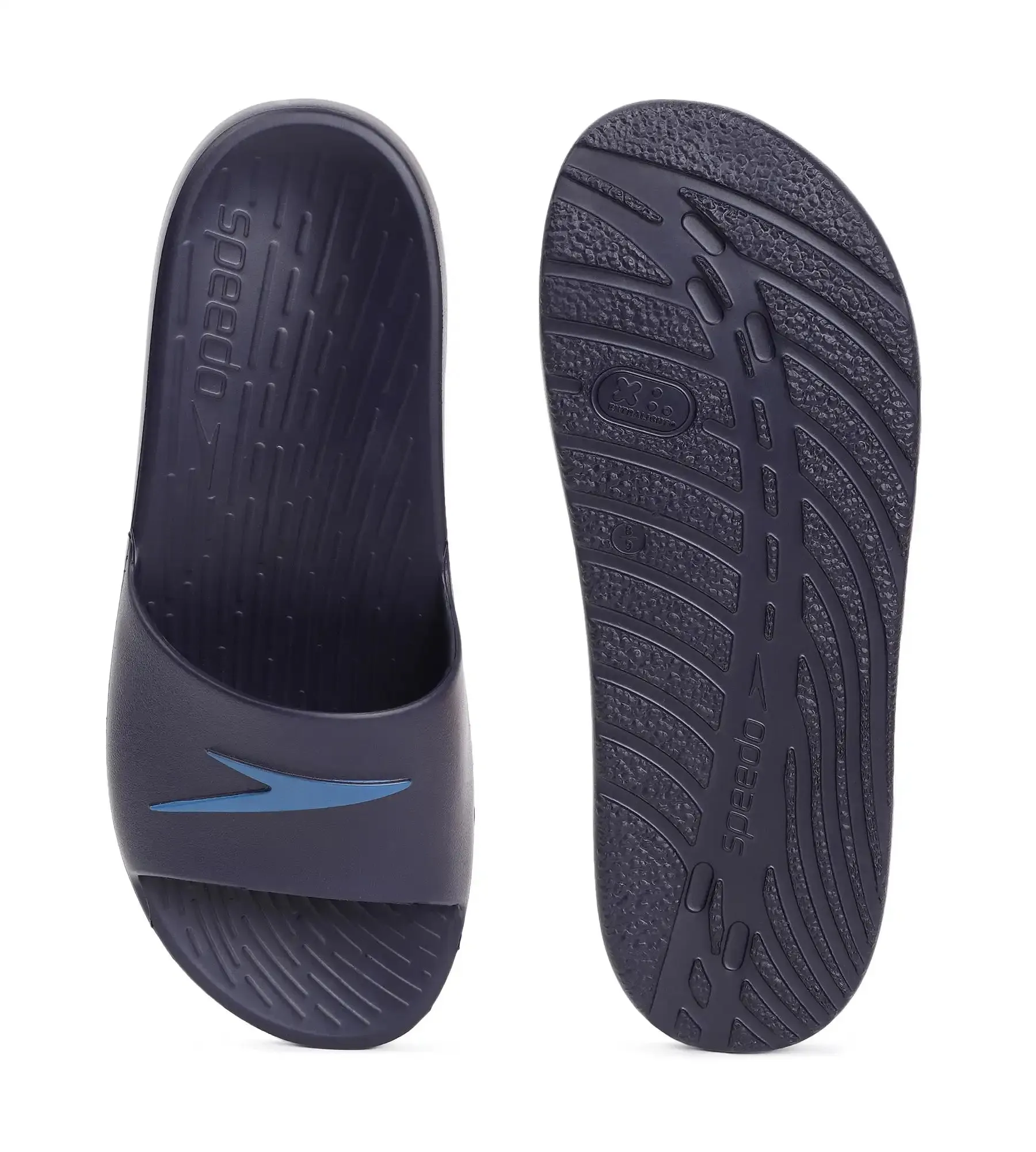 Men's Single Colour Slides - True Navy & Blue Flame