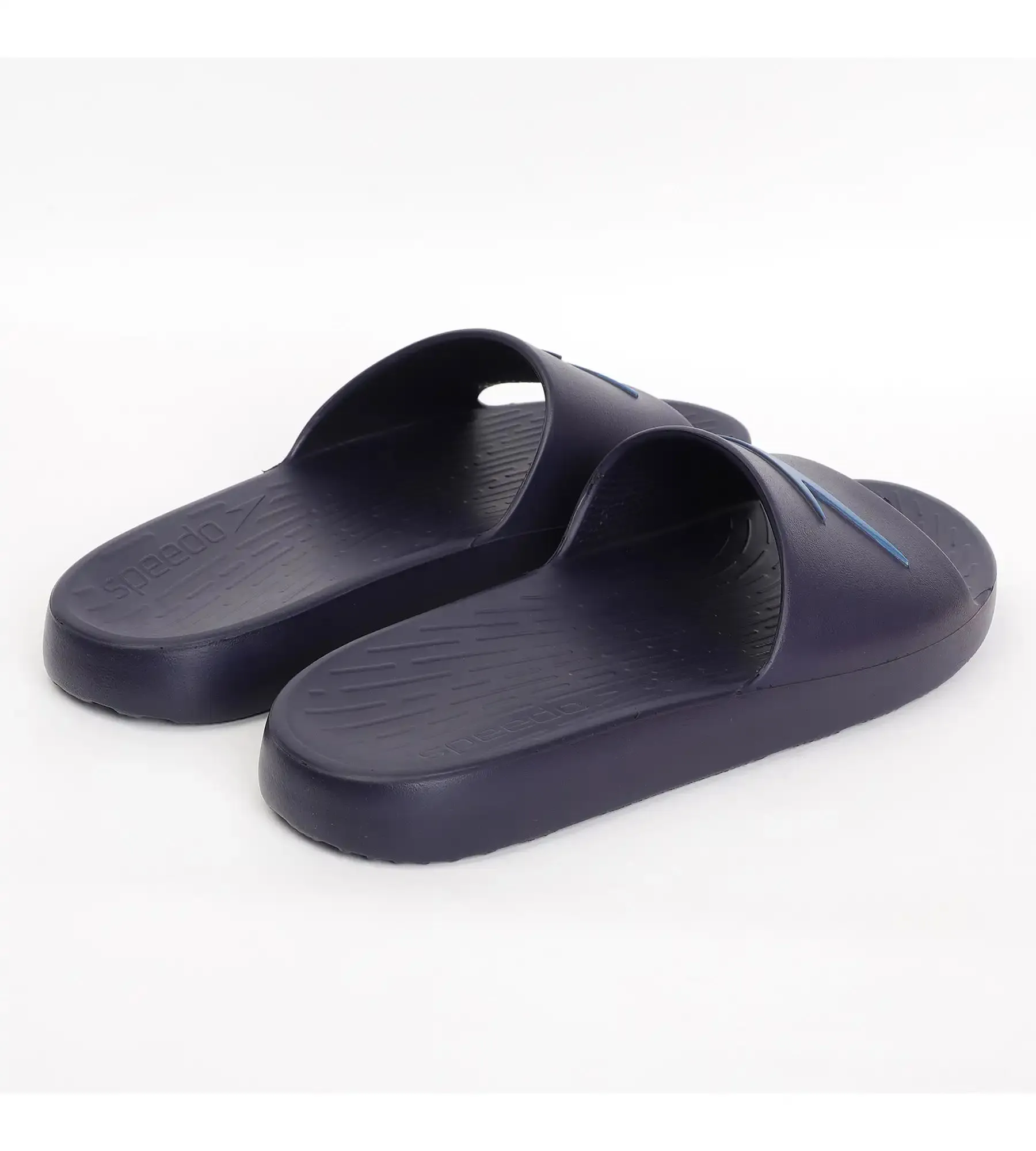 Men's Single Colour Slides - True Navy & Blue Flame