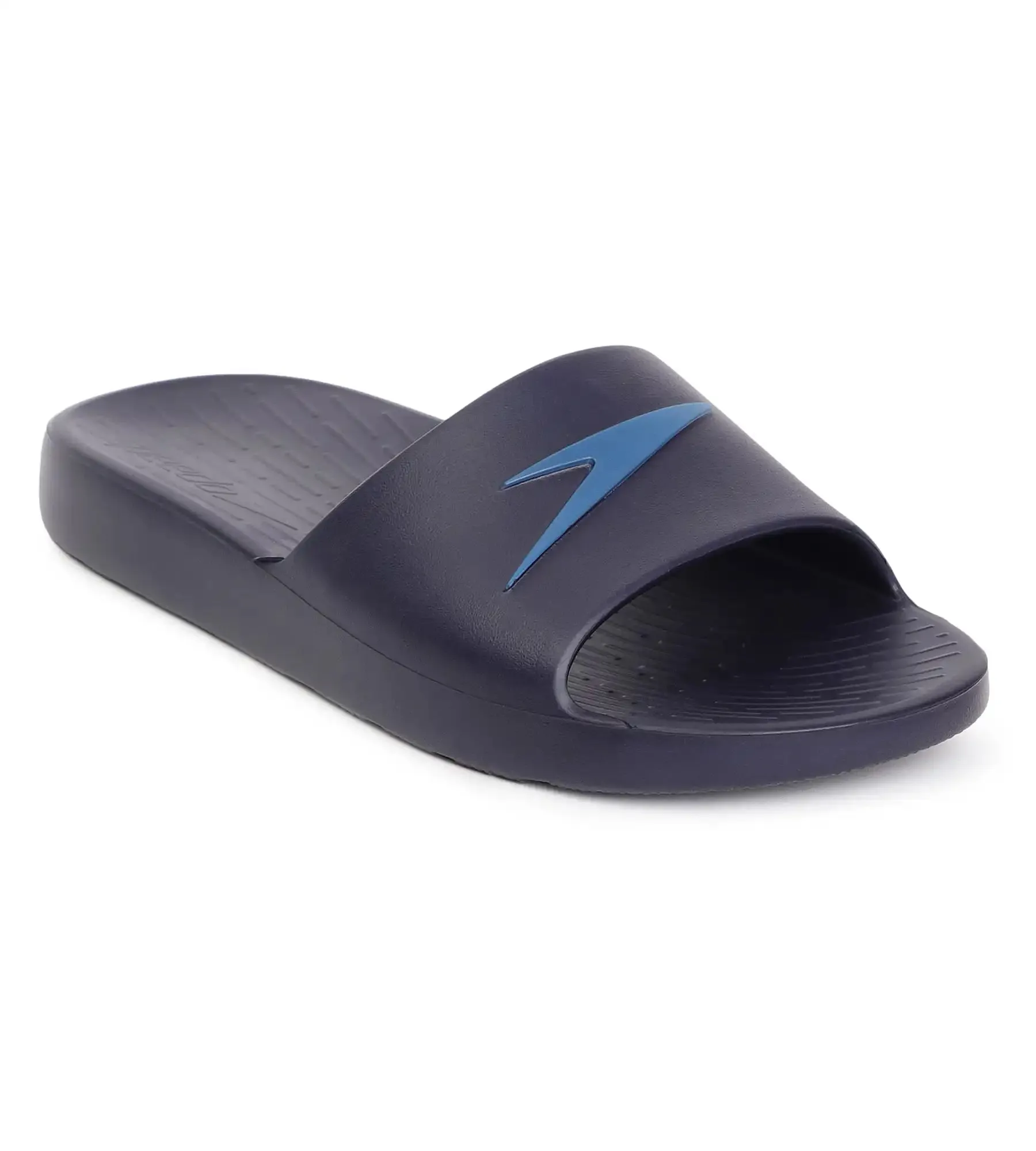 Men's Single Colour Slides - True Navy & Blue Flame