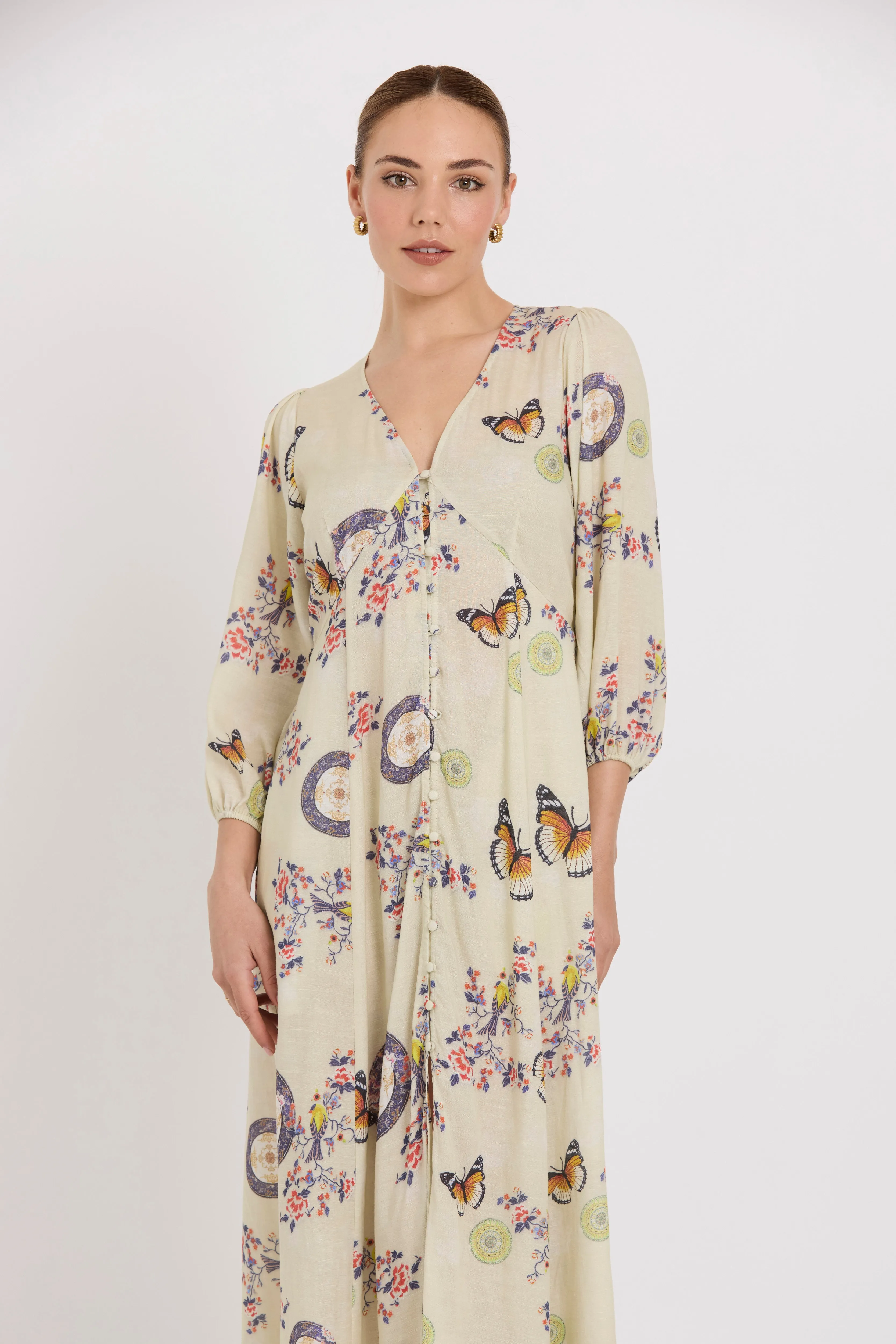 Monaco Dress | Butterfly Print