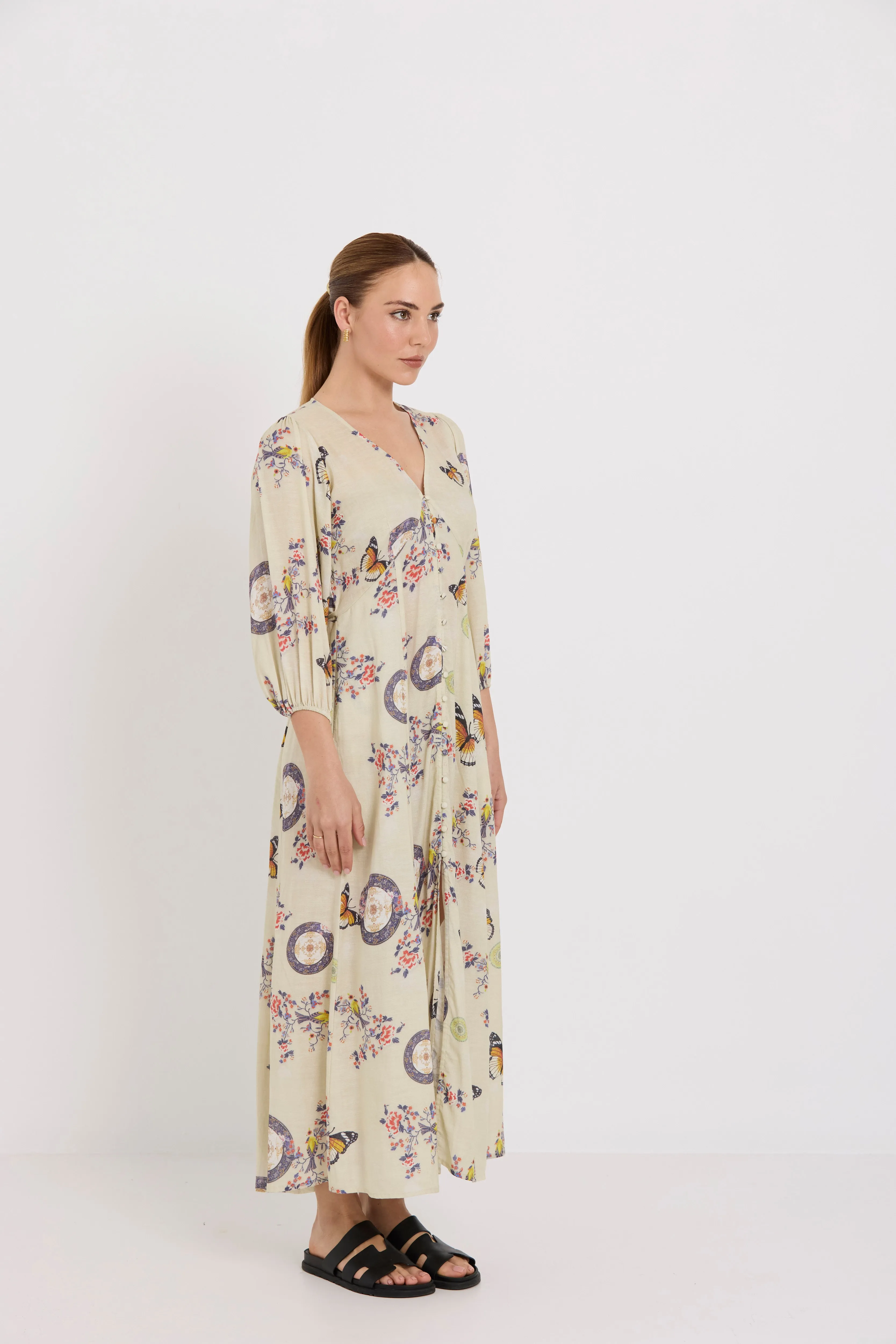 Monaco Dress | Butterfly Print