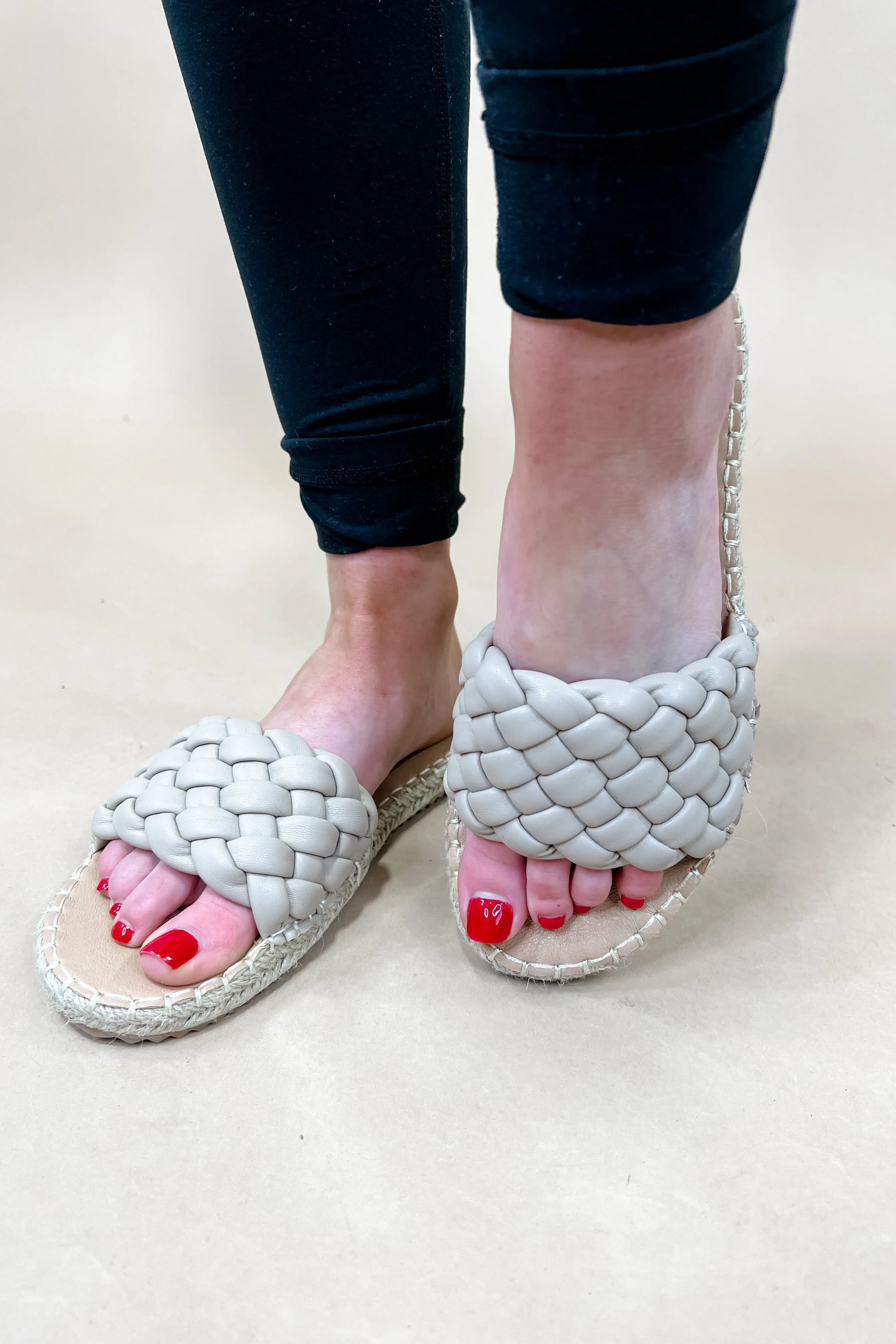 Sailing The Seas- {Black, Taupe & White} Braided Espadrille Sandals