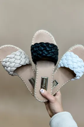 Sailing The Seas- {Black, Taupe & White} Braided Espadrille Sandals