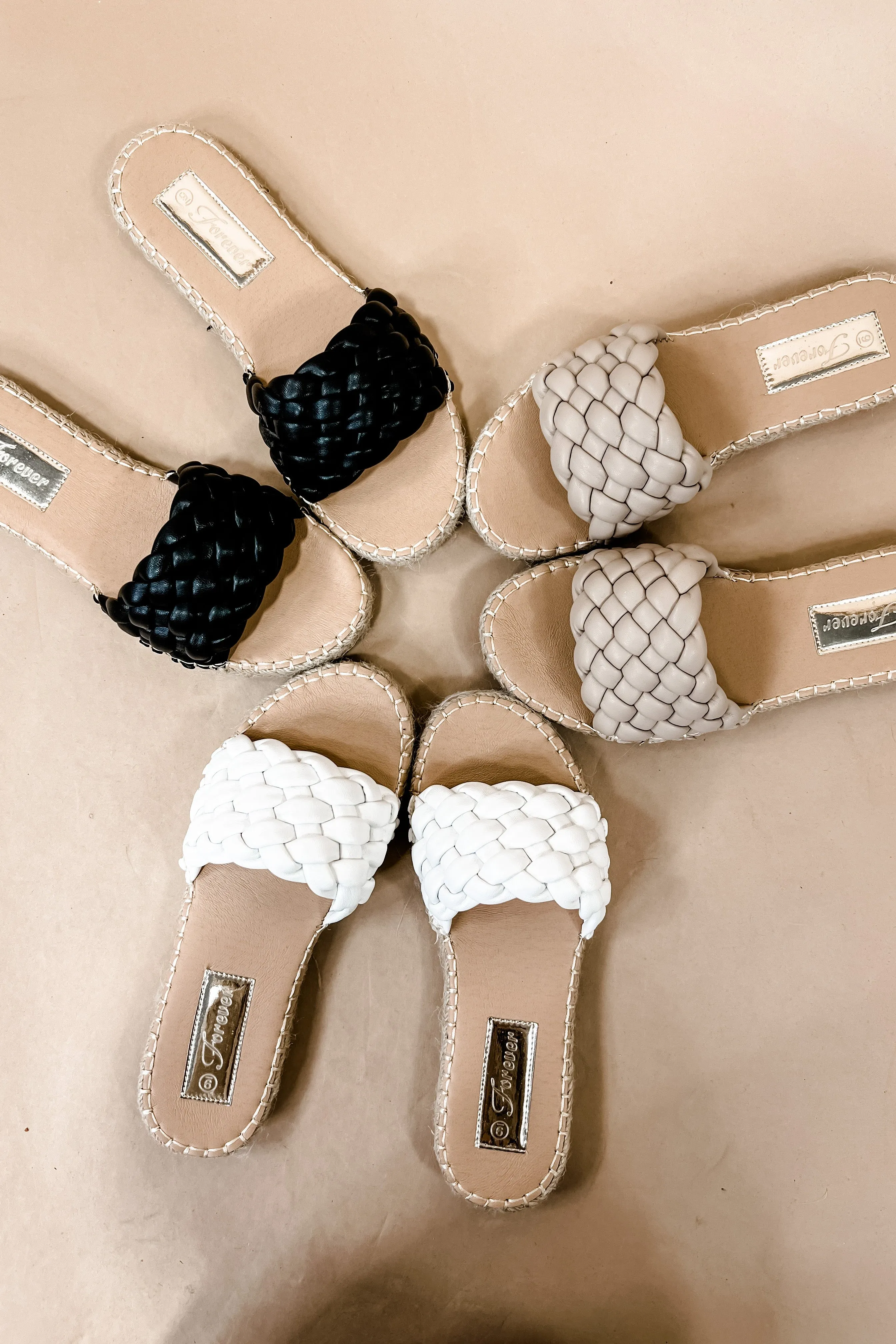 Sailing The Seas- {Black, Taupe & White} Braided Espadrille Sandals