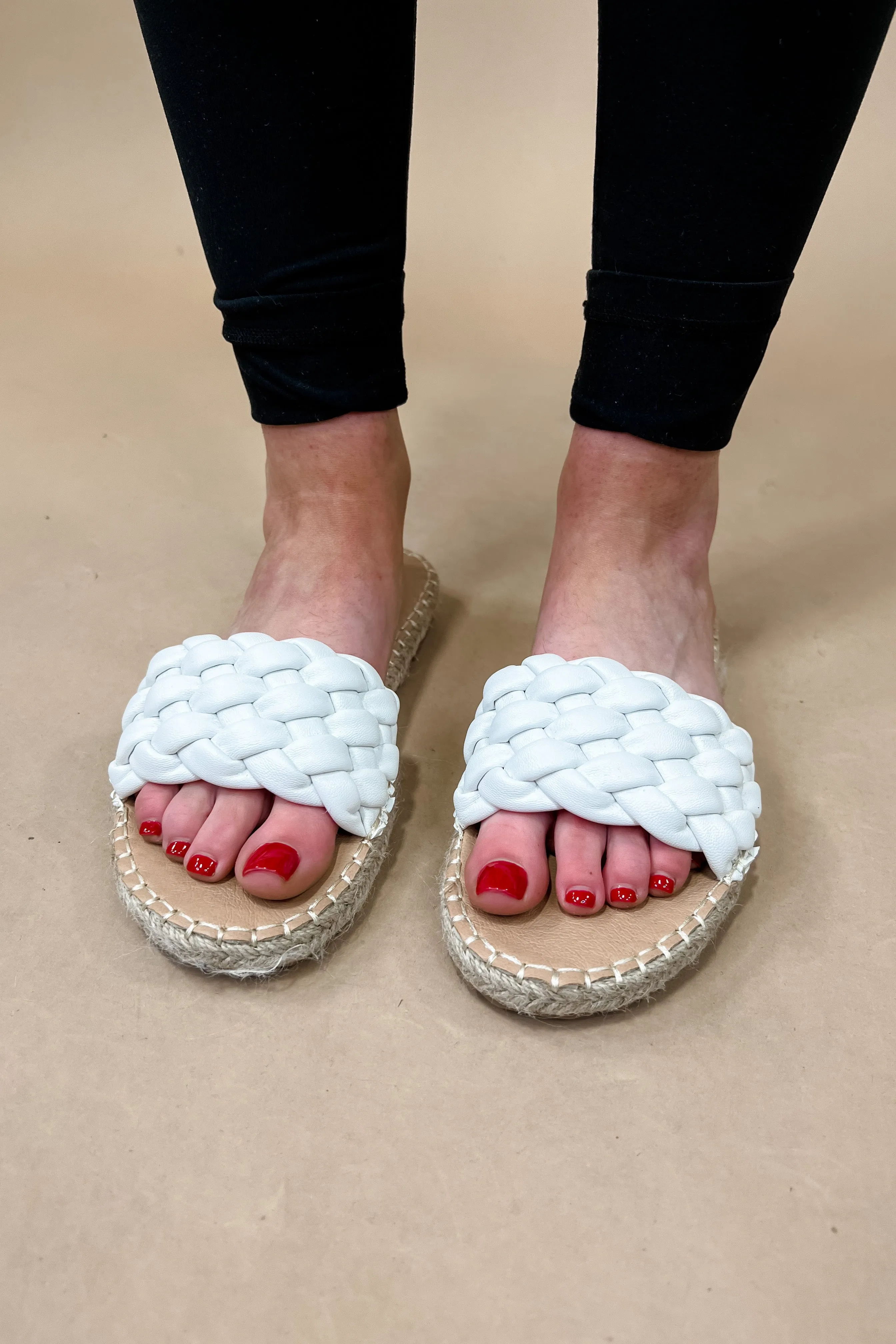 Sailing The Seas- {Black, Taupe & White} Braided Espadrille Sandals