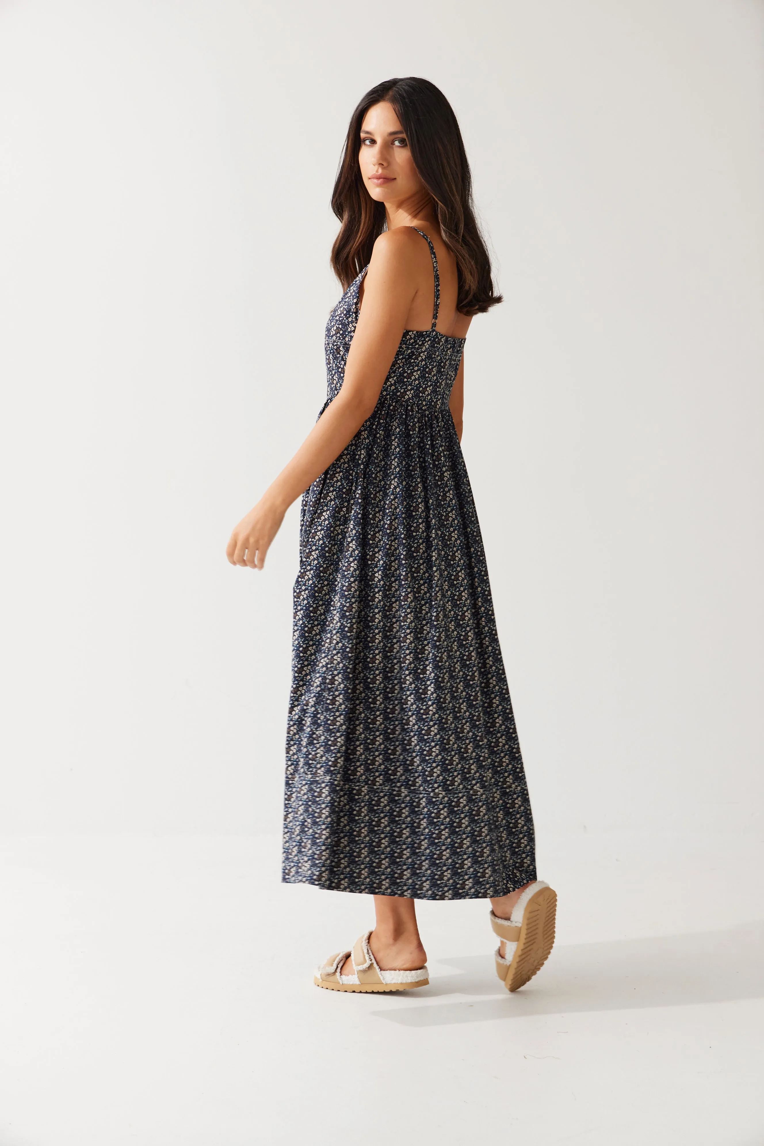 Sammy Dress | Navy Ditsy