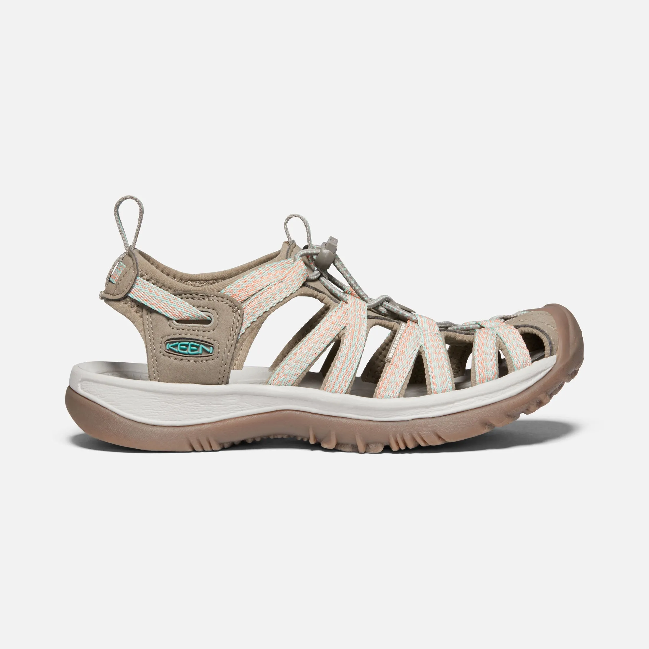 Womens Whisper Taupe/Coral